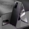 Чехол для Samsung Galaxy S24 S23 S22 Ultra, Алюминиевый бампер со стеклянными боковыми панелями и кожаной задней панелью, Защитные бамперы для телефона
