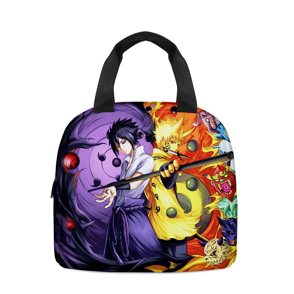 Naruto Lunch Bag Large Capacity Ice Bag With Rice Insulation Bag Outdoor Picnic Bag Elementary School Lunch Box Bag