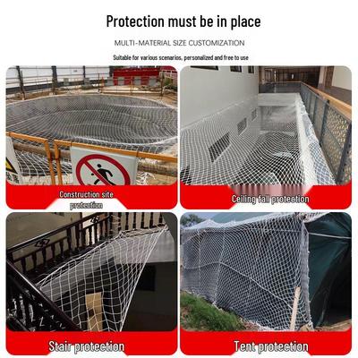 Огнестойкая защитная сетка для строительных лесов: Белая защита от падения для строительных площадок