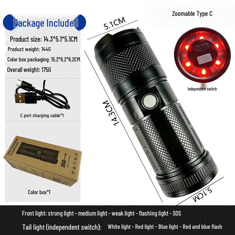 WGP Rechargeable LED Emergency Flashlight