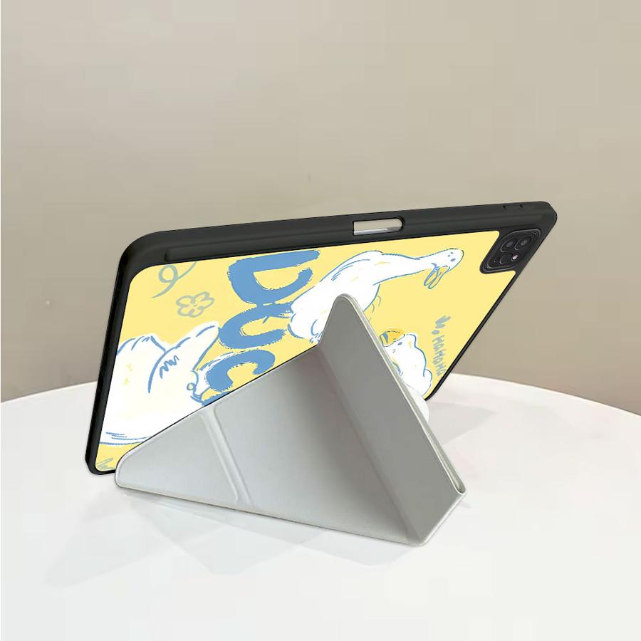 Держатель Чехол Чехол для планшета Для iPad Pro 11-го 10-го 9-го 8-го 7-го 12.9 дюйма Mini 6 7 Air 4 5 M3 M2 1 2 M4 11-дюймовый Pro 2025 Белая Утка