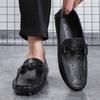 Мужская повседневная обувь из натуральной кожи, мягкие мокасины, мужские туфли на плоской подошве, модные брендовые мужские лоферы, дышащая обувь для вождения