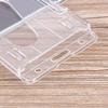 New Vertical Hard Badge Holder Double Card ID case Clear Transparent
