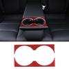 Red Carbon Fiber Water Cup Holder Frame Cover Trim For Tesla Model 3 -24