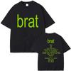 T-Shirt Brat Album Print Men Women Cotton Hip Hop Oversized Tshirt Short Sleeve T Shirt