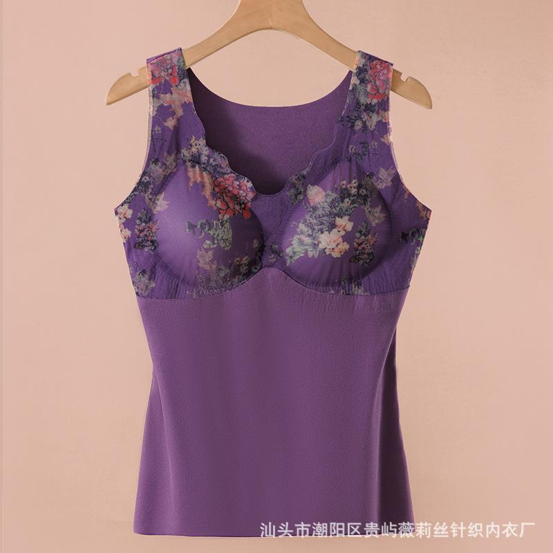 Новый с нагрудными накладками, бархатным нижним бельем, утолщенным верхом, женский облегающий и бесшовный согревающий немецкий бархатный терможилет, женский