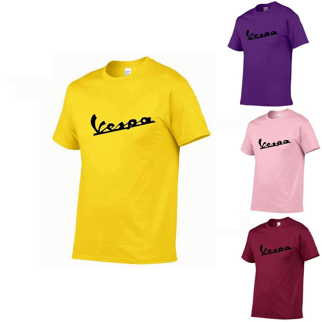 Shirt 2017 Men Funny Vespa Tshirt 100 Cotton Summer Short Sleeve Round