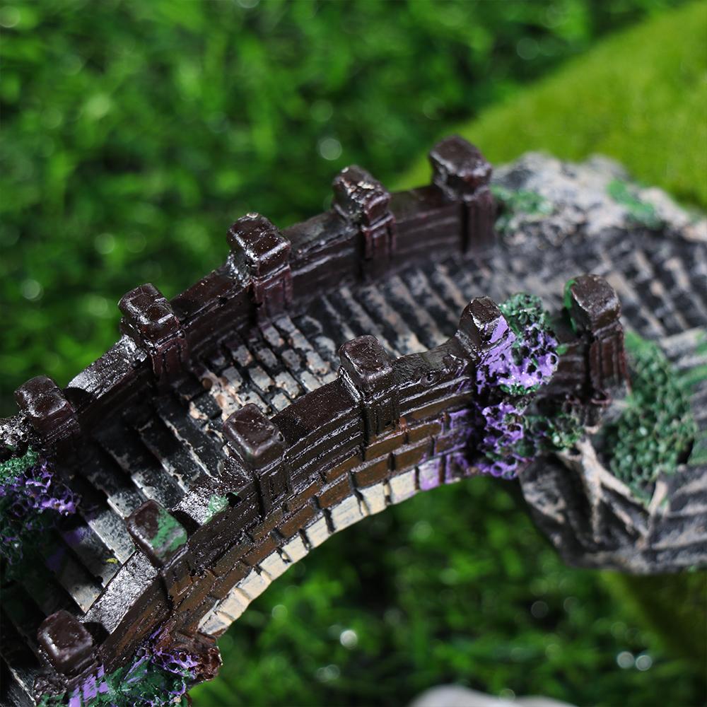 Pet Supplies Artificial Bridge Rockery Fake Landscaping Fish Tank Ornament Resin Aquarium Ornaments