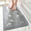 Bathroom Shower Pad with Drain Holes 3D Grid Texture Bathtub Gasket Anti-Slip Protection for Shower Bath Toilet Crack-Resistant Bathtub Mat