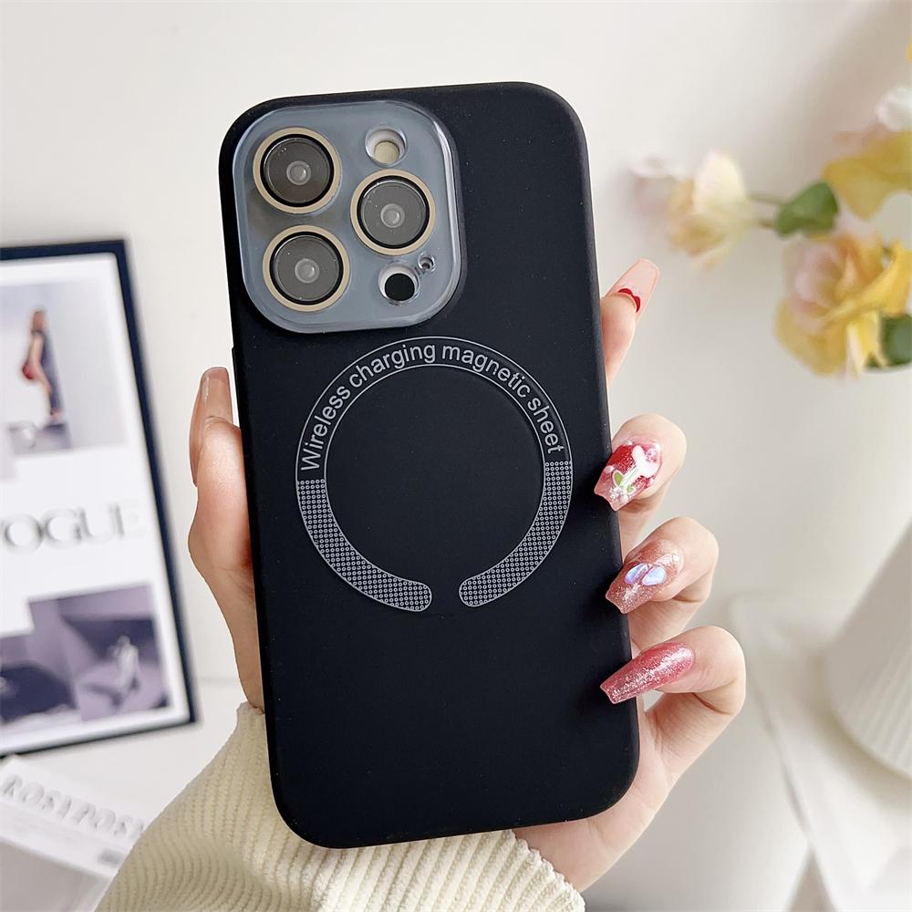 Роскошный мягкий жидкий силиконовый магнитный чехол для iPhone 15 14 13 12 11 Pro Max Plus для Magsafe Camera Protector Shockproof Cover