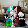 Game Cartoon S-Sprunki I-Incredibox Printed  Blanket Plush Nap Sofa rug for Living Room Office Bedroom Birthday Home Travel Kid