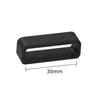 5Pcs Black Watch Strap Keeper Loop Watchband Hoop Silicone Retainer Ring 16mm-30mm Replacement