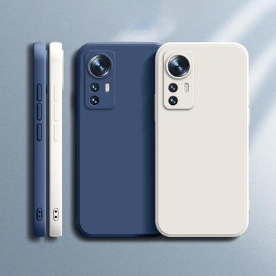 Роскошные чехлы для Xiaomi Mi 12 12S 12T Pro 12X Ультрамягкий квадратный матовый силиконовый чехол Mi 12 lite 5G Тонкий защитный объектив Оригинальный чехол