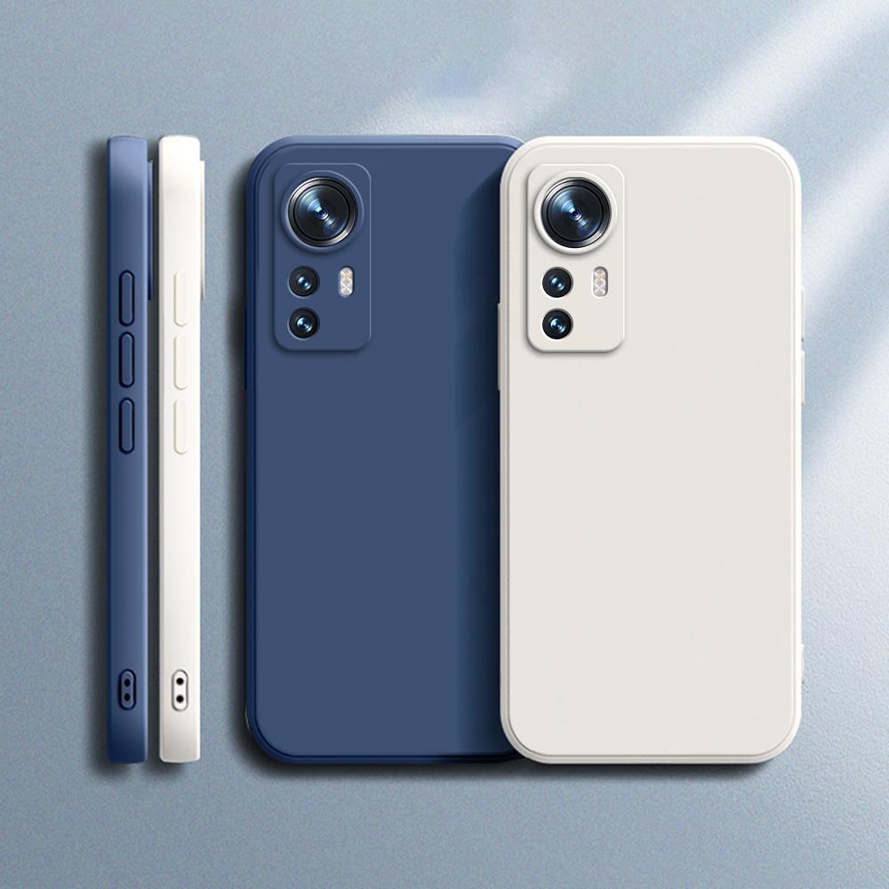 Luxury Cases for Xiaomi Mi 12 12S 12T Pro 12X Ultra Soft Square Matte Silicone Mi 12 Lite 5G Thin Lens Protection Case
