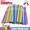 50-3000Pcs Multicolor Straw Drinking Kunststof Straws for Wedding Party Supplies Beverage Kitchen Cocktail Bar Drinking Straws