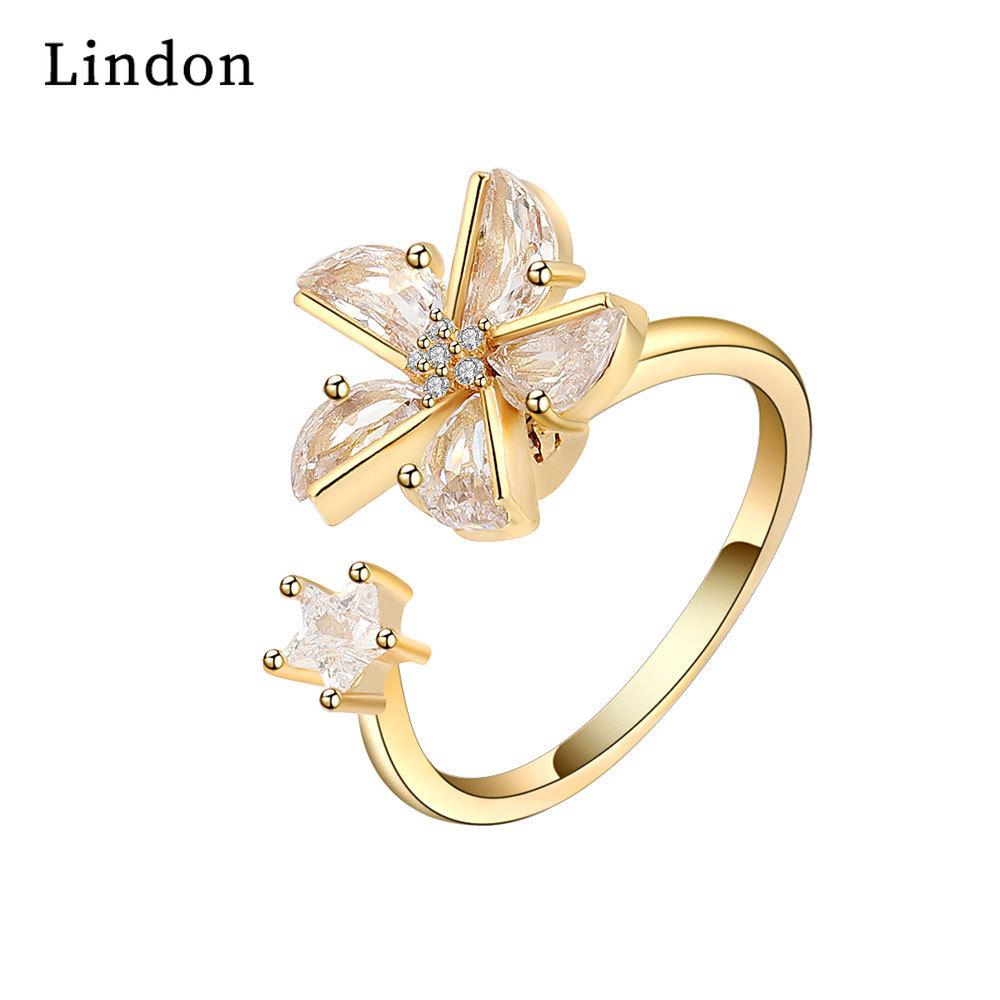 Классическое кольцо Lindon из медного сплава с цирконием, женские ювелирные изделия, свадебный подарок для вечеринки