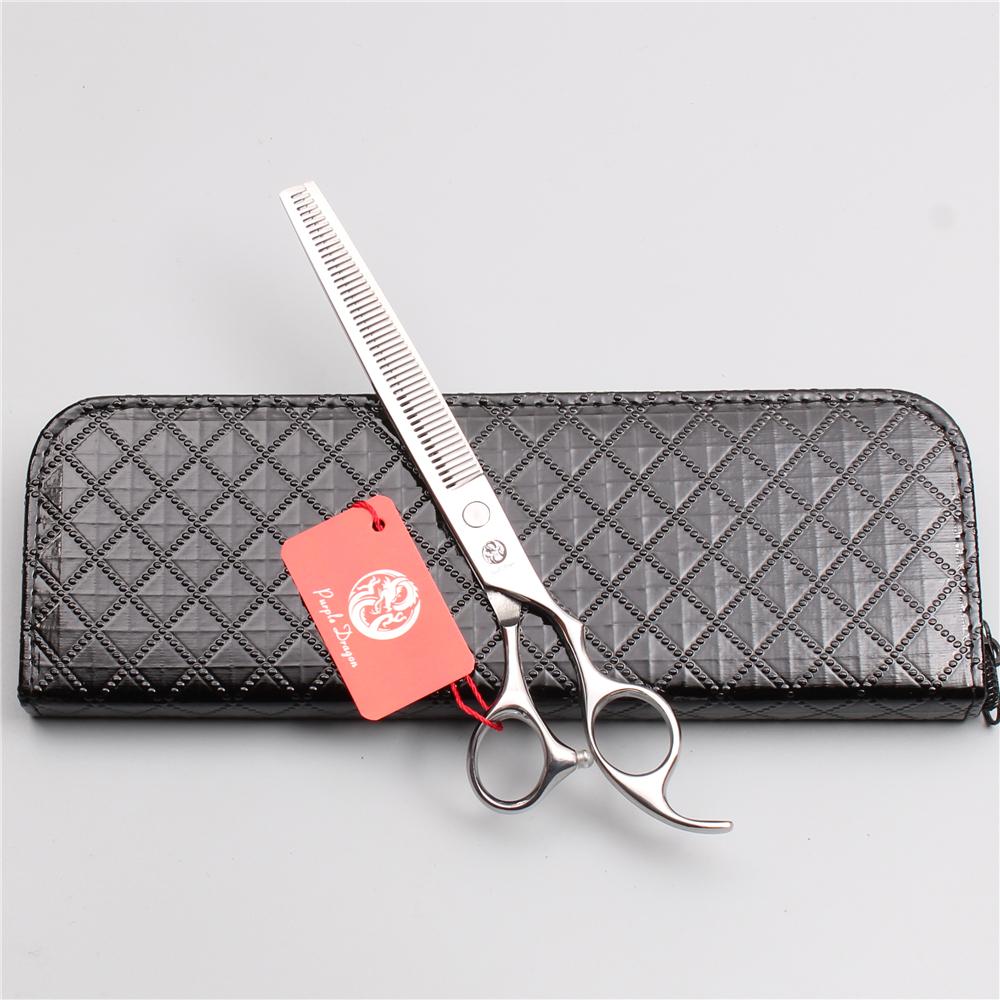 Груминг-ножницы для собак Purple Dragon 7,5" Японская нержавеющая филировочные ножницы Филировочные ножницы Парикмахерские ножницы Ножницы для животных Серебристые