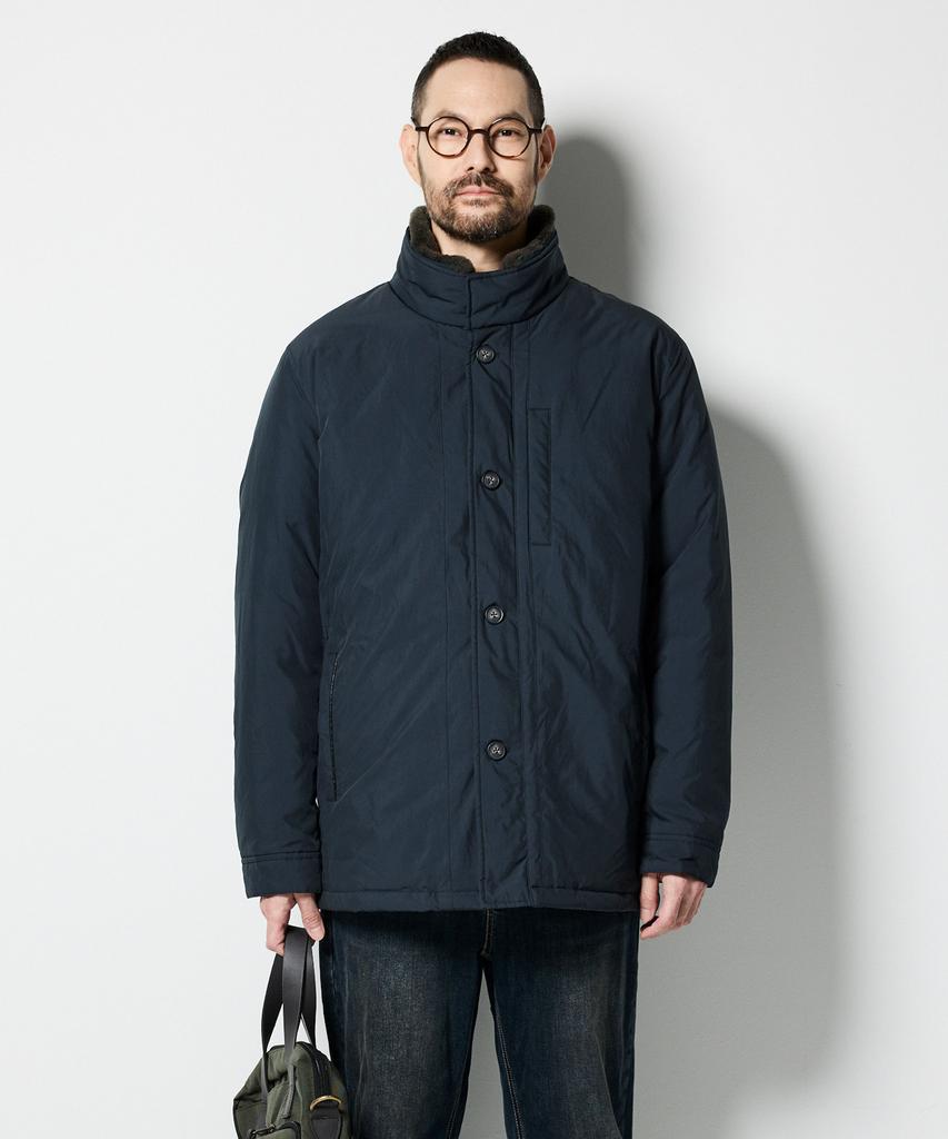 STCO Diems Fur Collar Coat Jumper Navy (Classic Fit)_Djpud02Csn