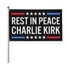 Флаг RIP Чарли Кирк Настоящий патриотический памятный флаг 3×5 футов Уличный двухсторонний баннер для декора сада, патио, балкона, забора