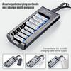 Зарядное устройство для аккумуляторных батарей USB-выход 4/8 слотов Быстрая зарядка Защита от короткого замыкания для 1,2 В NiMH аккумуляторов AAA/AA Зарядное устройство