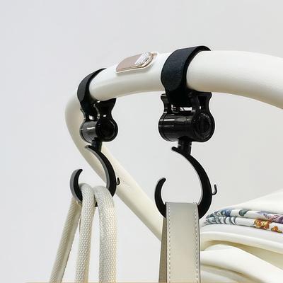 Крючок для детской коляски, для подвешивания сумок с подгузниками, продуктов и многого другого, вращающийся на 360 градусов органайзер для детской тележки, вешалка для коляски, декор