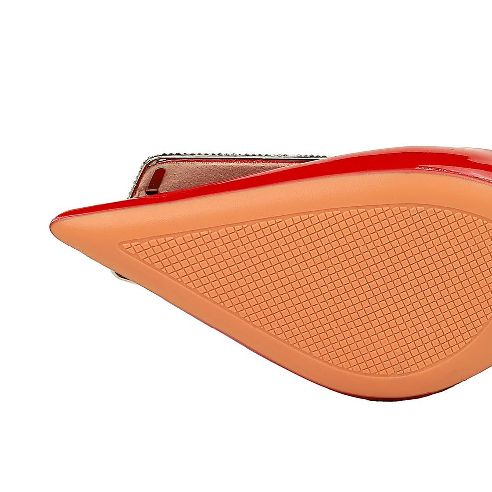 BIGTREE/Европейский стиль, банкетные сандалии на высоком каблуке с острым носком, одно слово, с металлической пряжкой, женские полые сандалии