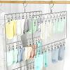 Stainless Steel Foldable Clothes Hanger Laundry Drying Rack With 20/30 Clips Save Space Closet Organizer For Socks Bras Towel