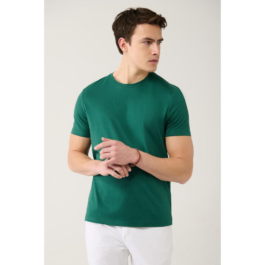 Мужская черная дышащая футболка с круглым вырезом стандартного кроя из 100% хлопка E001000