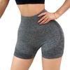 Yoga Shorts Slim Fit High Elasticity Tummy Control Seamless Quick Dry Solid Color Anti-exposure Butt Lifted Soft High Waist Jogging Running