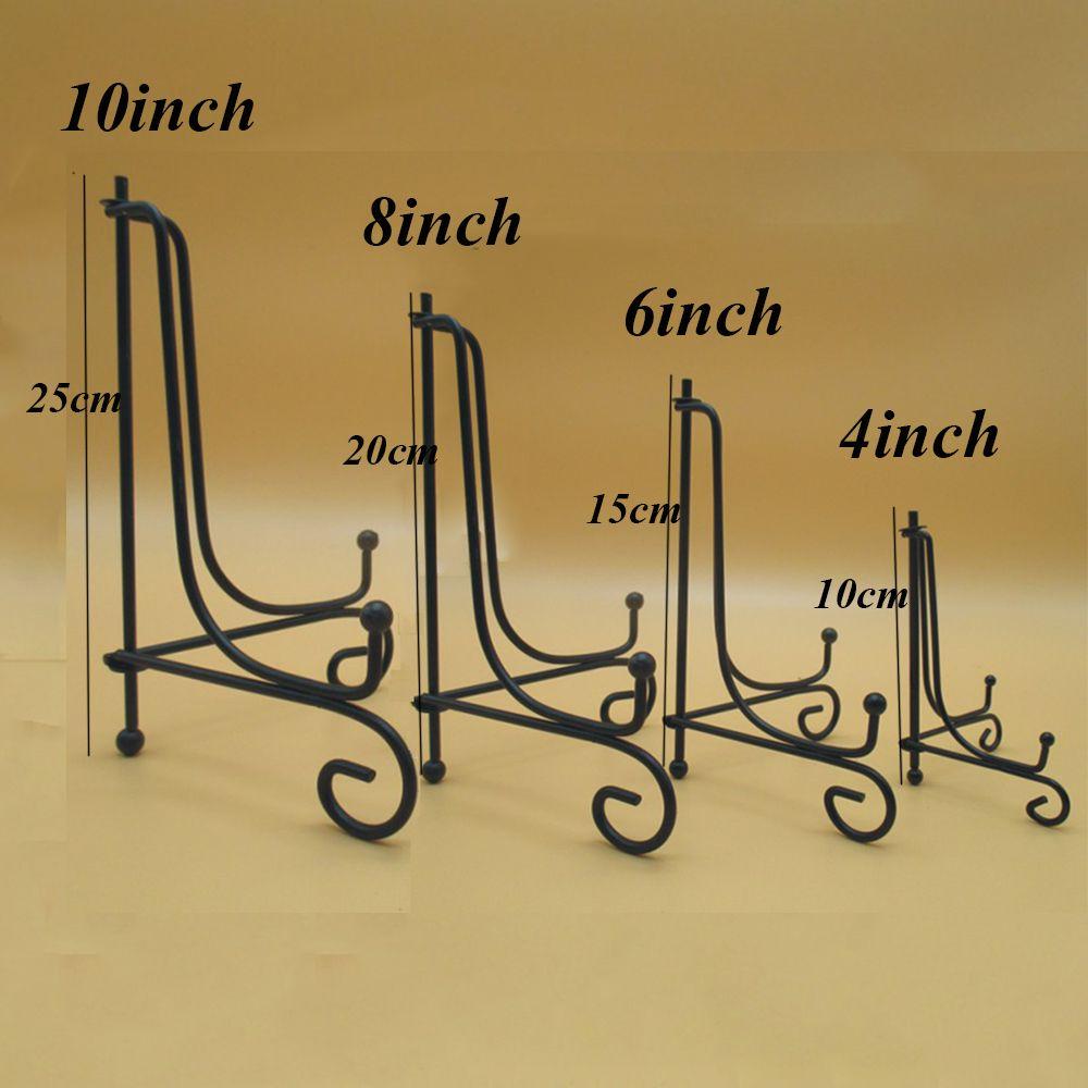 Home Decoration Photo Pedestal Book Holder Easel Display Stand Plate Rack Black Iron
