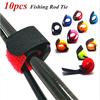 10pcs Reusable Belt Outdoor Fastener Fishing Rod Tie Fishing Accessories  Straps