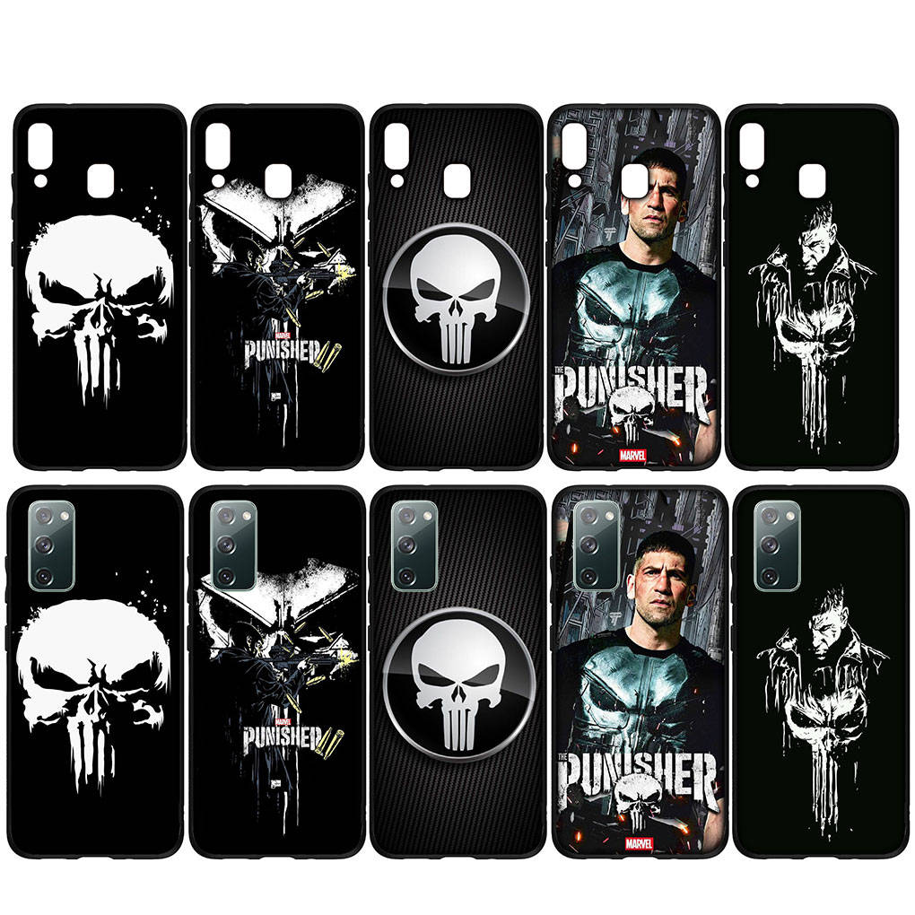 Для iPhone 16 15 X XR Samsung Galaxy S24 S23 Plus Xiaomi Redmi Note 13 12 11 Pro Max 9 10 14 OPPO Huawei Чехол Marvel Punishers Skull Phone Case