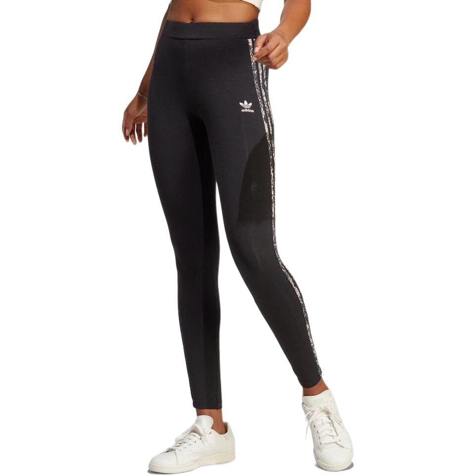 Adidas Originals Striped Trefoil Logo Printed Sweatpants Women Bottoms Black IB8794