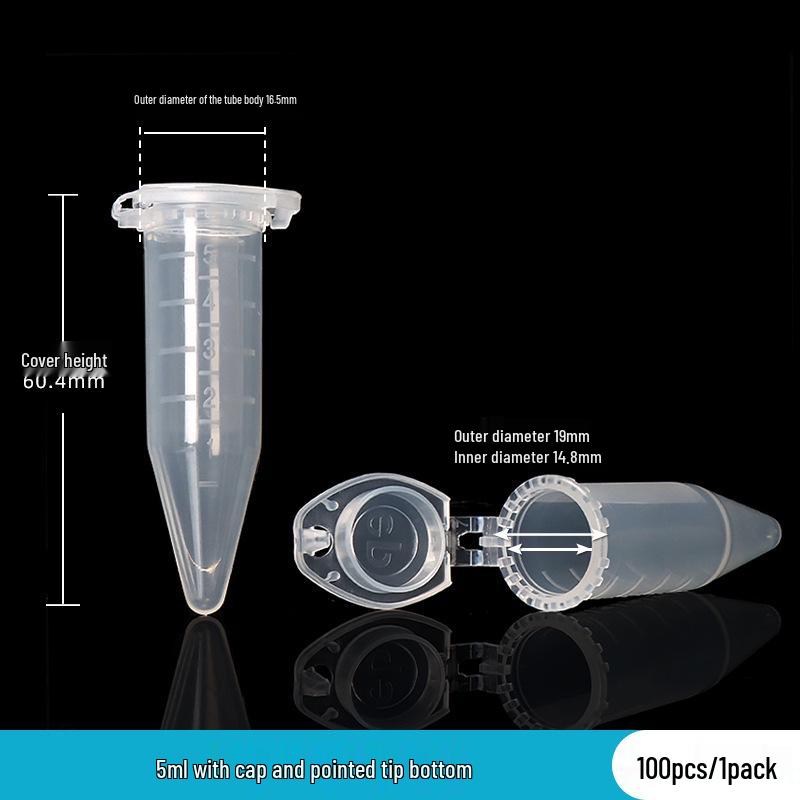 Laboratory Plastic Tubes: PCR, Centrifuge & Seed Bottles in 0.2/1.5/5/10/15/30/50ml