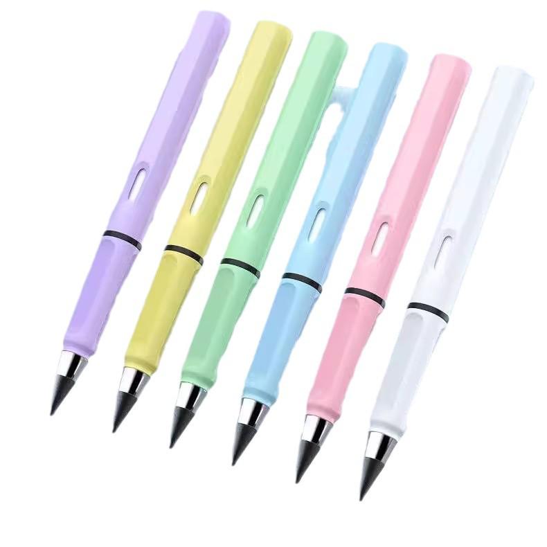 Нетоксичный, не требующий заточки, бесконечный по стиранию, стираемый и долговечный ученический карандаш.