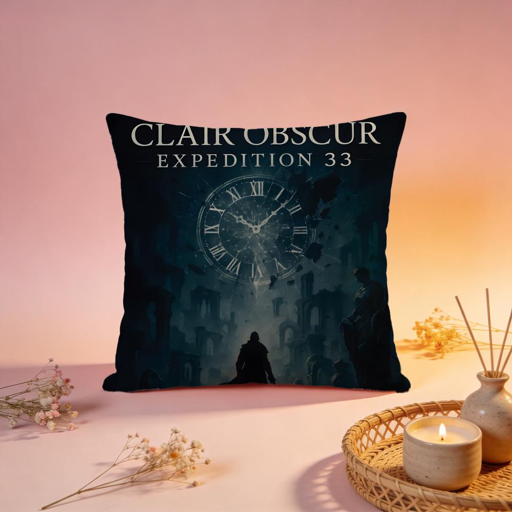 Hot CClair Obscur Expedition 33ed Cushion Cover Comfortable Durable Pillow Cover MultiScene for Home Office Car Sofa
