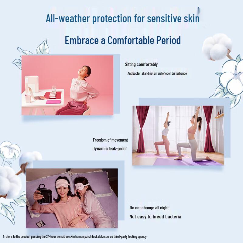 Whisper Skin-Friendly Pure Cotton Antibacterial Sanitary Pads
