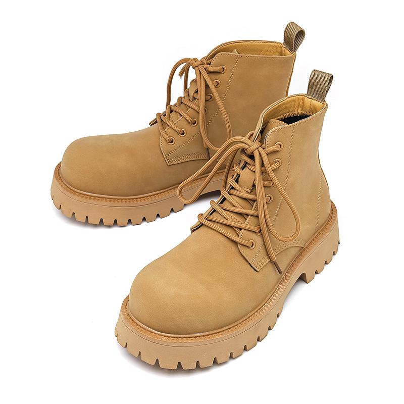 Мужские новые ботинки Мартина на высокой платформе, увеличивающие рост, модный тренд, большого размера, британские дезерты, мужская обувь 8266-R