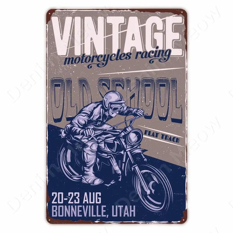 Винтажная металлическая табличка Гран-при Монако, Жестяная табличка с автогонками, Ретро-постер с мотоциклом для бара, мужской берлоги, дома, Авто настенный декор