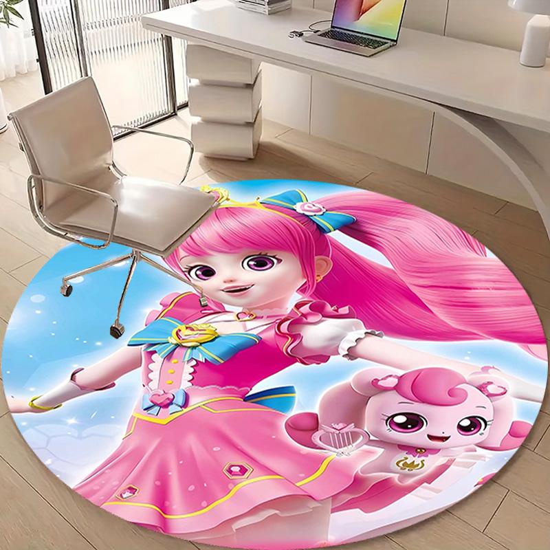 1pc Catch Teenieping Magic Sweethear (6) Design Printed Area Round Carpet for Bedroom Living Room Home Decor Rugs Mat Non Slip Mat Rug for Bedside