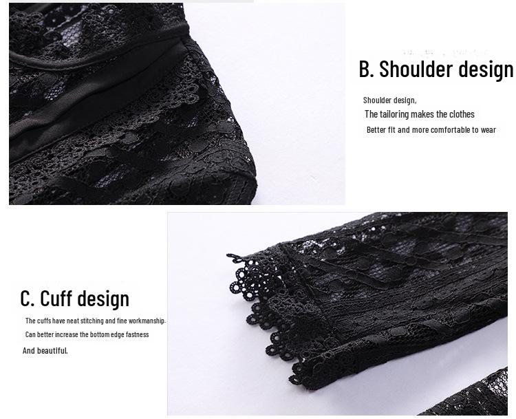 Платье Platycodon Slim Fit Black Fishtail Long Dress для больших размеров - Европейская и американская коллекция Весна/Осень