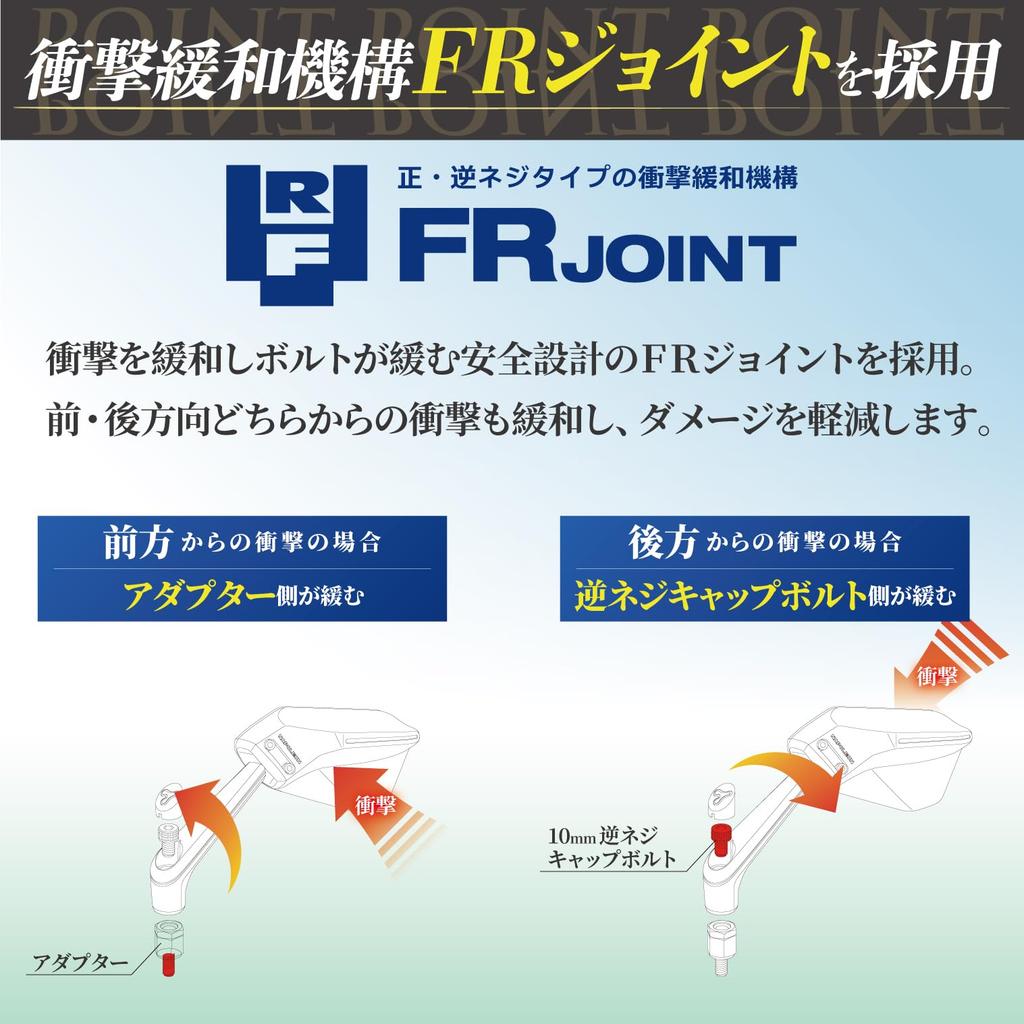Зеркало мотоциклетное Tanax NA-001L, Зеркало Napoleon Ridge L, Алюминиевое зеркало, 0,4 дюйма (10 мм)