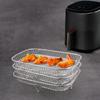 3 Layers Air Fryer Rack Stackable Grilling Rack Stainless Steel Mesh Grill Basket Steamer Cooker Kitchen Gadgets Cooking Tools