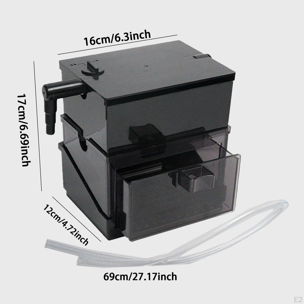 Коробка для аквариума Компактный Легкий Тихий Система фильтрации переливом Выдвижной лоток