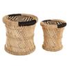 Atmosphera Set of 2 Natural Black Rope Side Tables