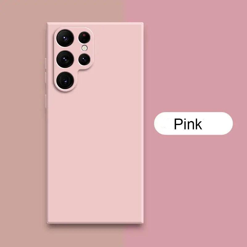 New Square Liquid Silicone Case For Samsung Galaxy S23 S22 S21 S20 Ultra Plus S21FE S20FE Note20Ultra A12 A52 A14 A54 A13 A33 A53 A73 Shockproof Case