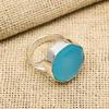 Blue Chalcedony Handmade Gemstone Ring, 925 Solid Sterling Silver Ring Antique Jewelry, Ring For Engagement Gift