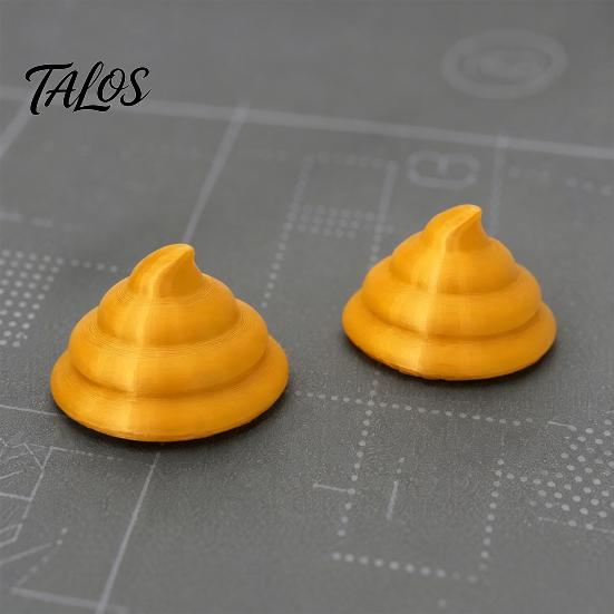 Фигурка на плоской основе, 3D-печать, Золотая какашка, Вращающаяся фигурка, Декор для стола на удачу и богатство, Забавный символ богатства для автомобиля, Декоративный аксессуар с поворотной основой,