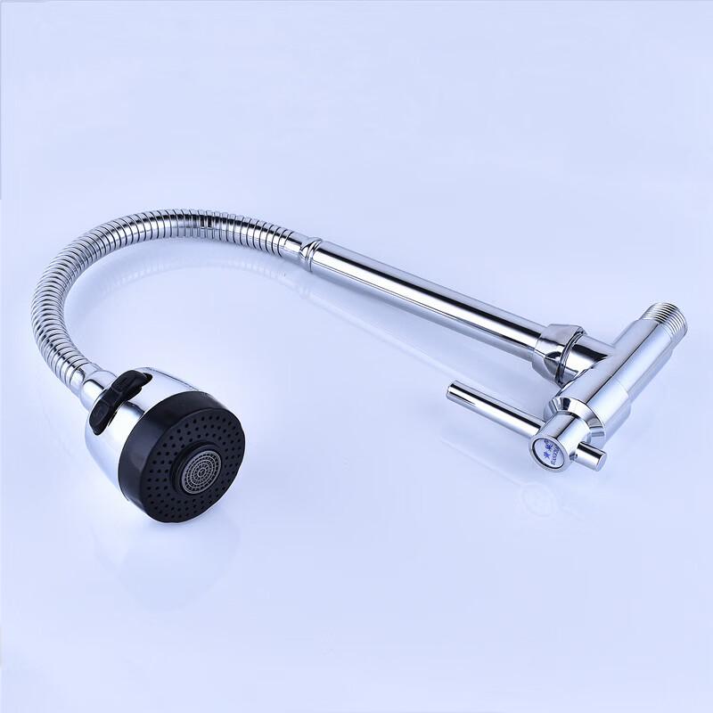 OEING Single Cold Kitchen Faucet with Universal Swivel Spout