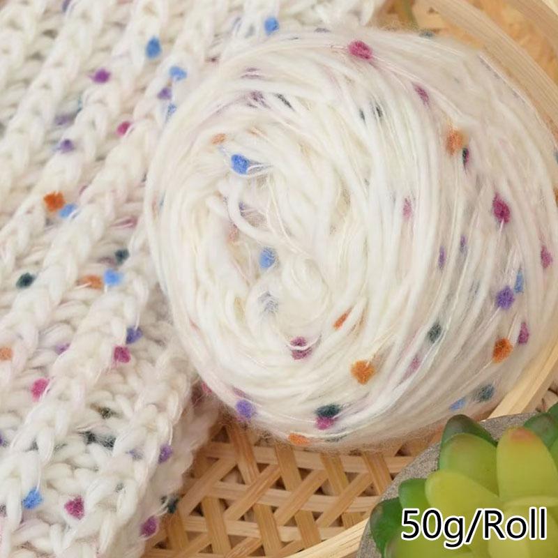 50g/Roll Knitted Craft Thick Thread Knitting Yarn Colorful Scarf Sweater DIY Mohair Yarn Wool Yarn